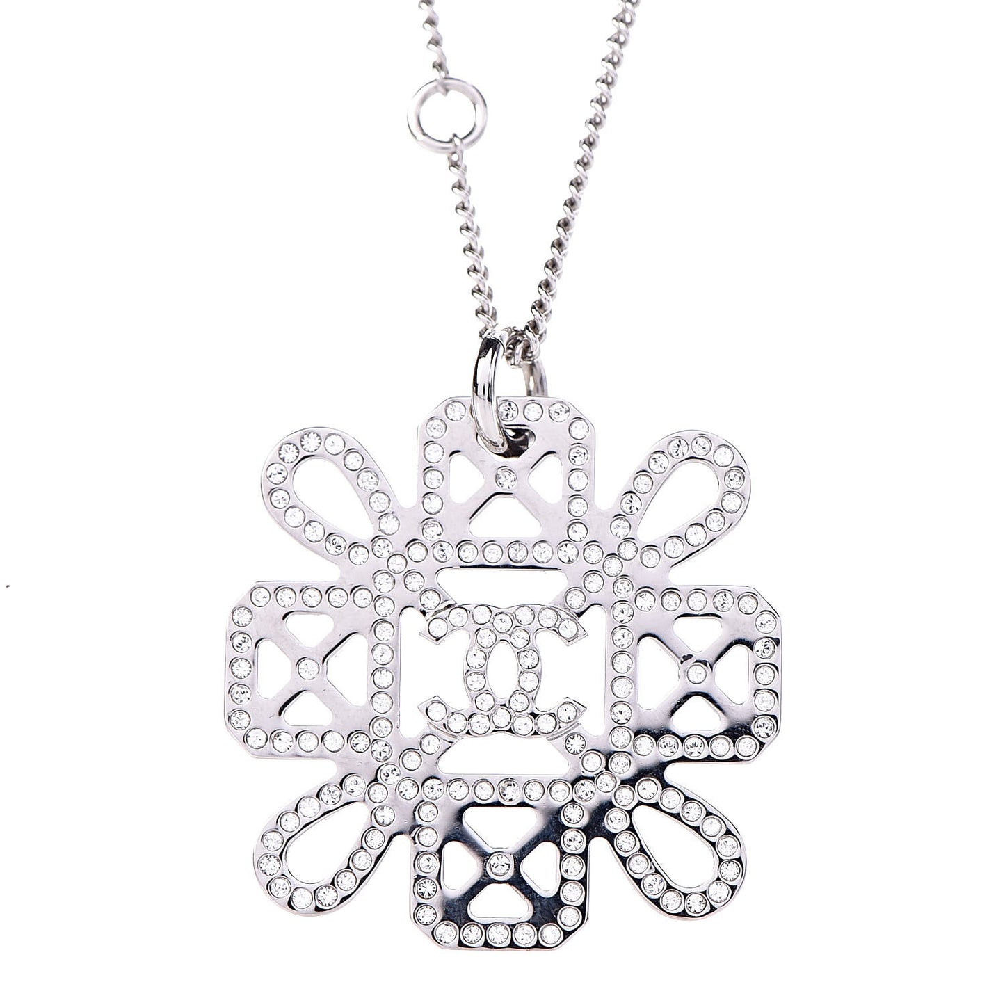Crystal Strass Necklace Silver