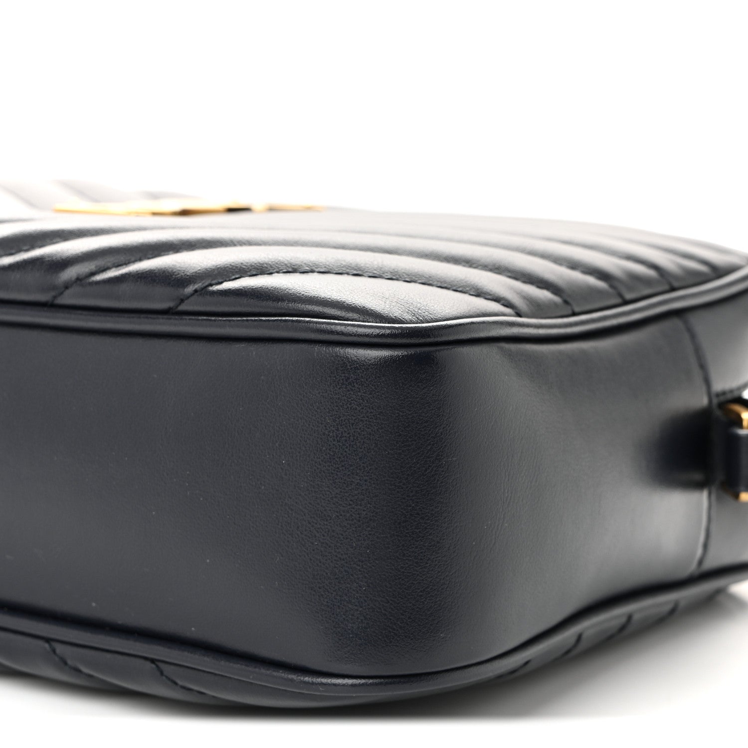 Saint Laurent Calfskin Matelasse Monogram Lou Camera Bag Navy 10 of 10