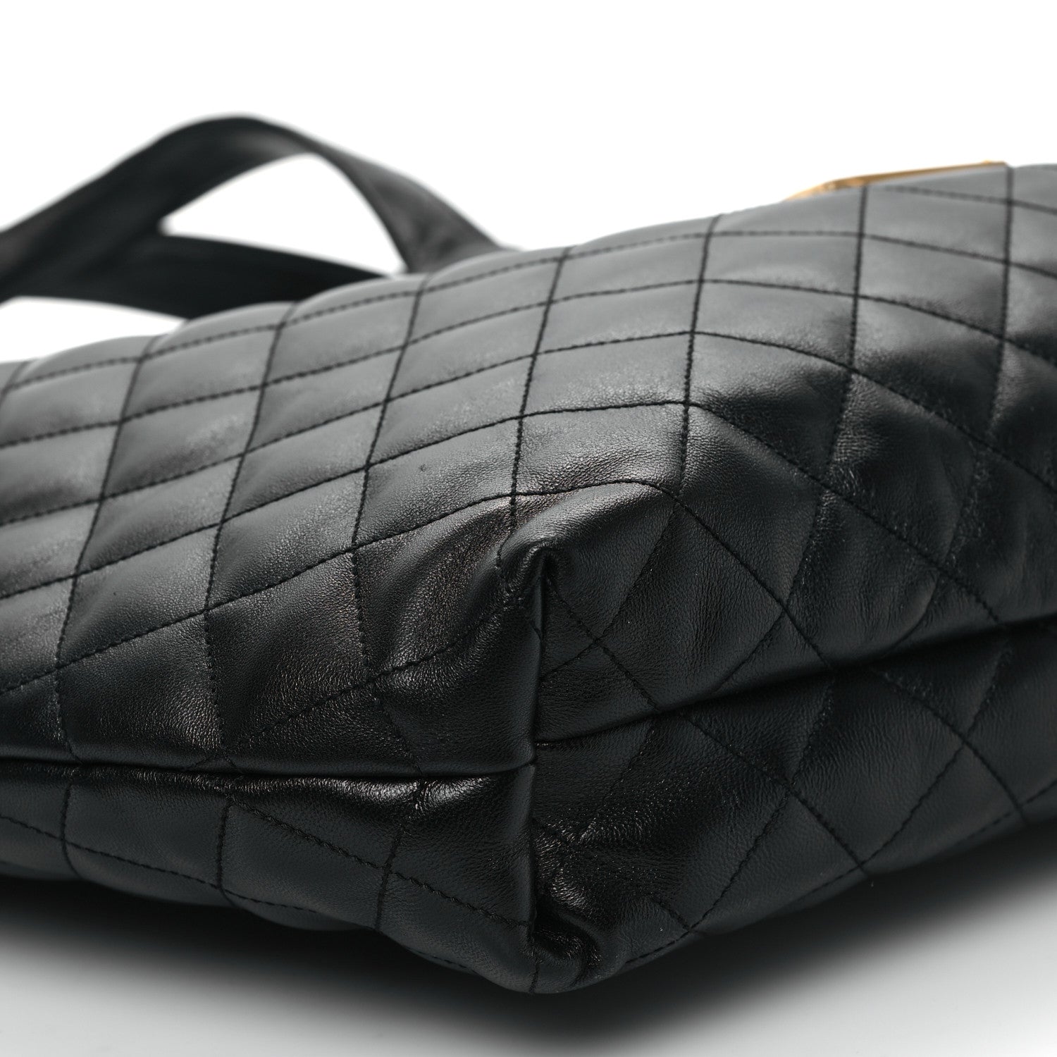 Saint Laurent Lambskin Quilted Maxi Icare Shopping Tote Black 9 of 12