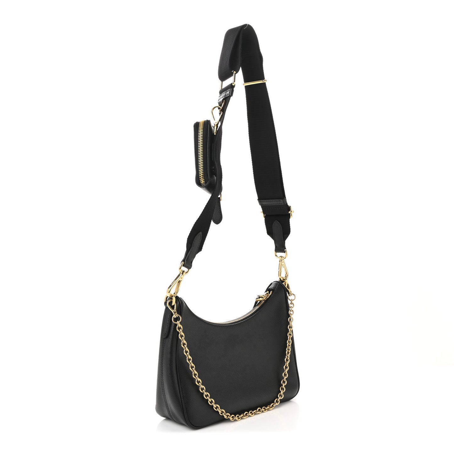 Saffiano Lux Re-Edition 2005 Shoulder Bag Black