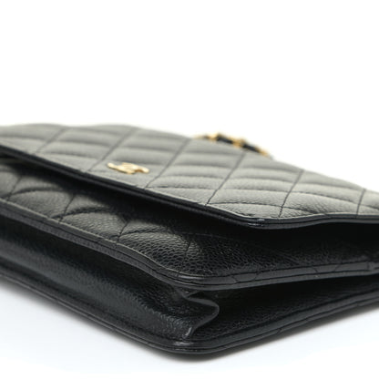 Chanel Caviar Quilted Wallet On Chain WOC Black 6 of 13