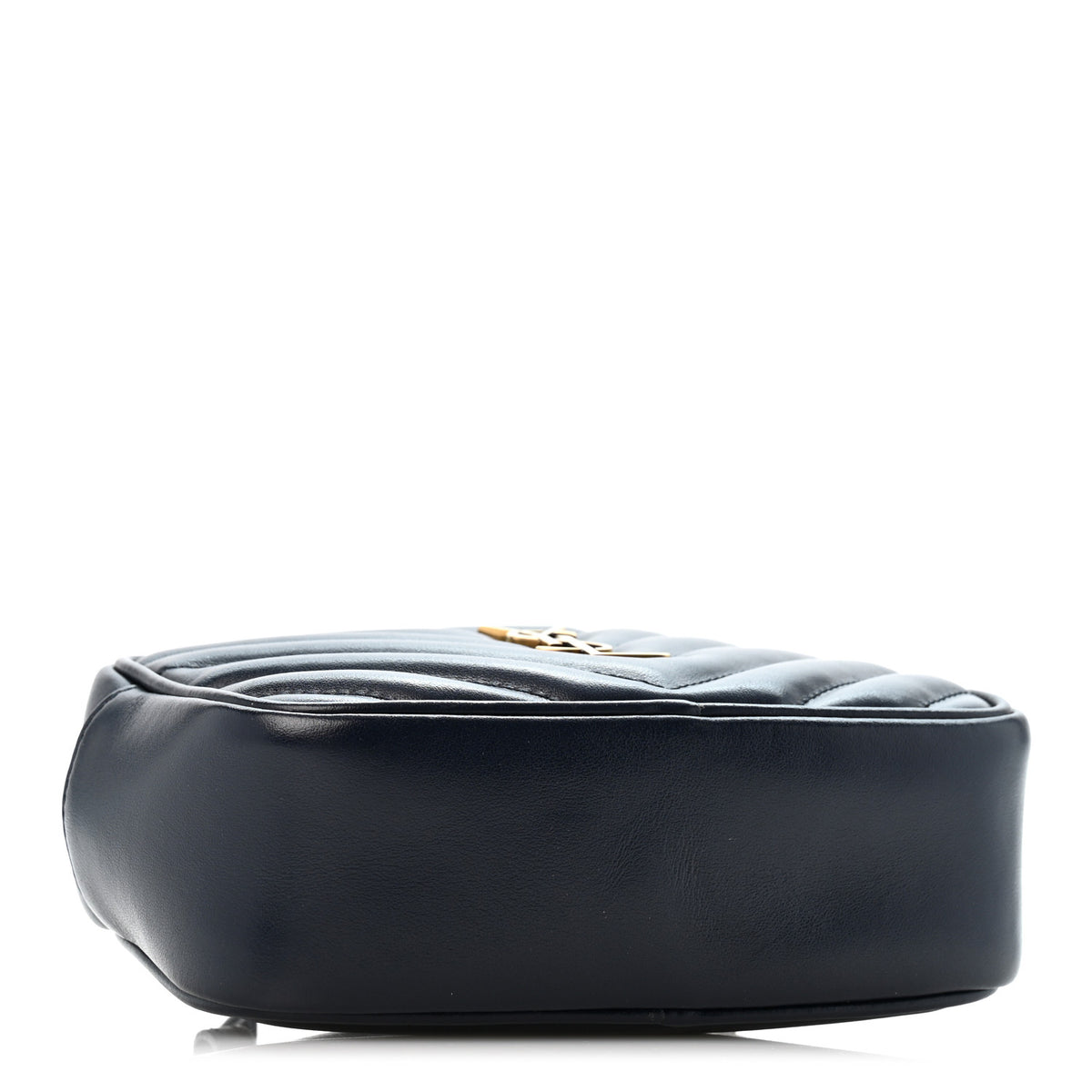 Saint Laurent Calfskin Matelasse Monogram Lou Belt Bag Black Deep Marine 4 of 11