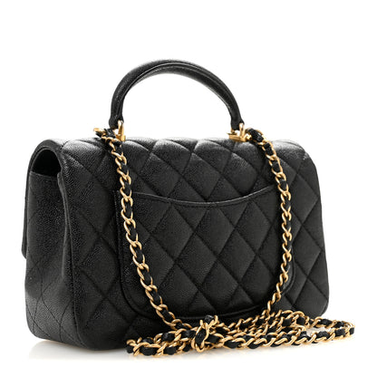 Chanel Caviar Quilted Mini Top Handle Rectangular Flap Black 3 of 14
