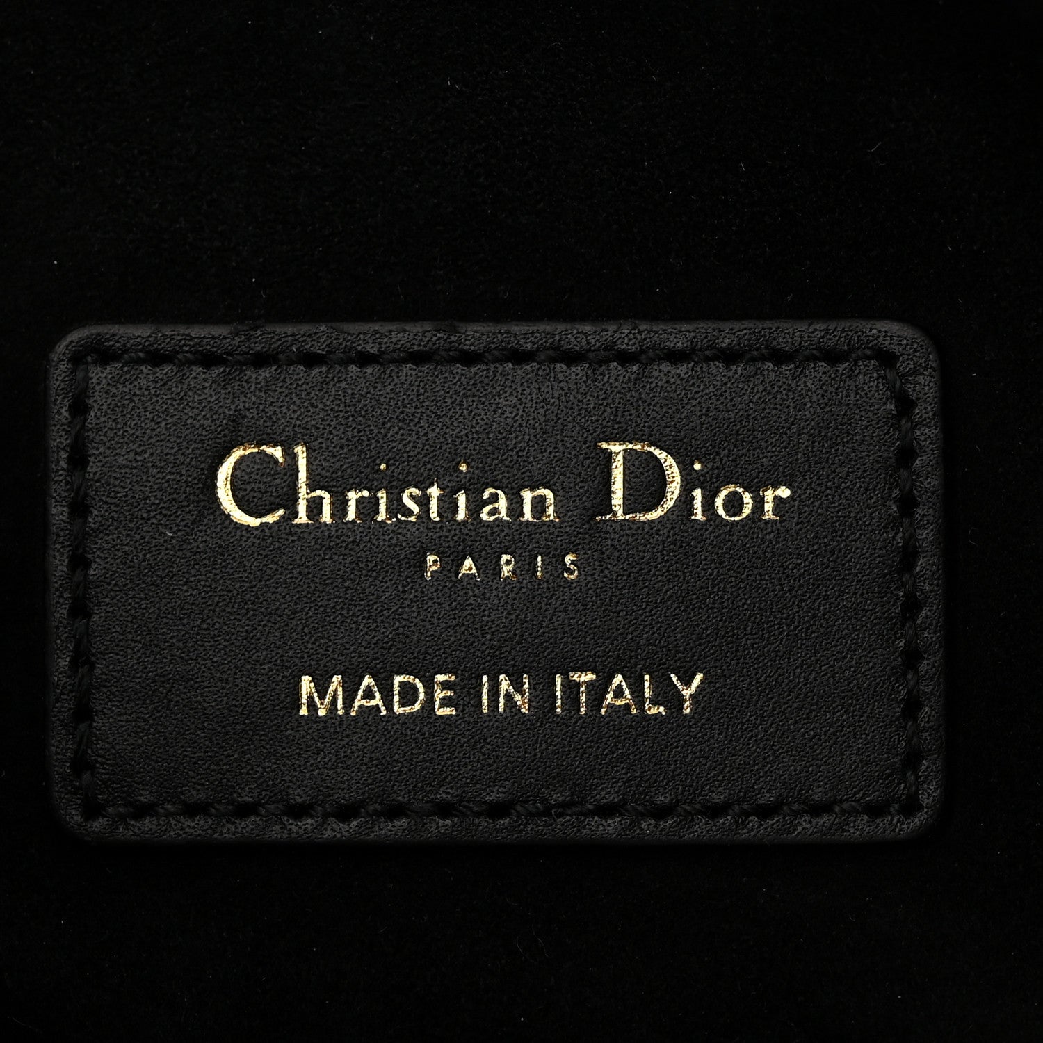 Christian Dior Calfskin CD Embossed Medium C'est Chain Bucket Bag Black 6 of 9
