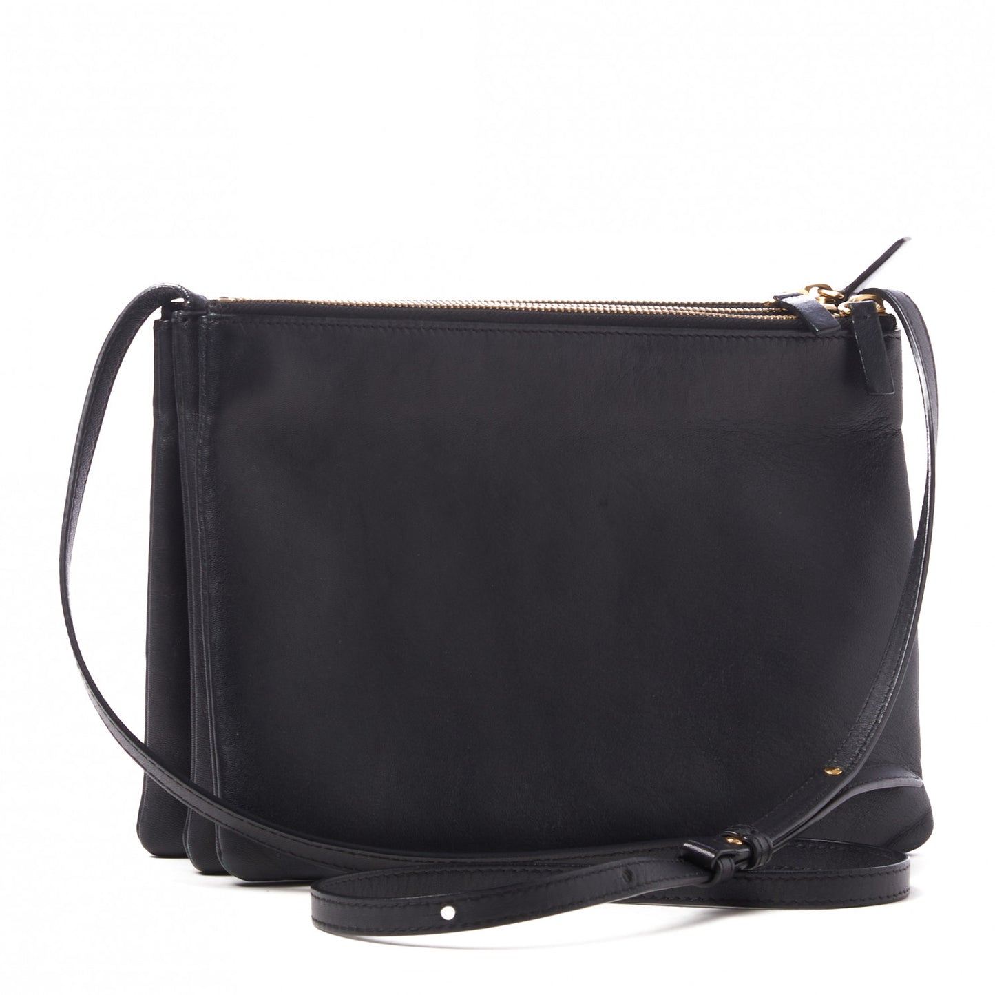 Lambskin Large Trio Crossbody Bag Black