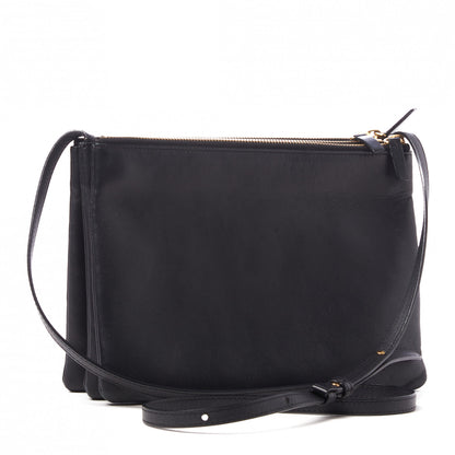 Celine Lambskin Large Trio Crossbody Bag Black 3 of 11