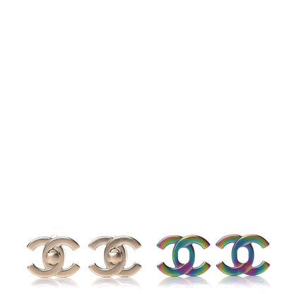 Chanel Metal CC Turnlock Interchangeable Earrings Gold 1 of 6