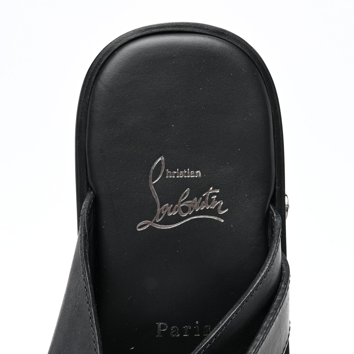 Calf Mens Sinouhe Flat Slide Sandals 41 Black