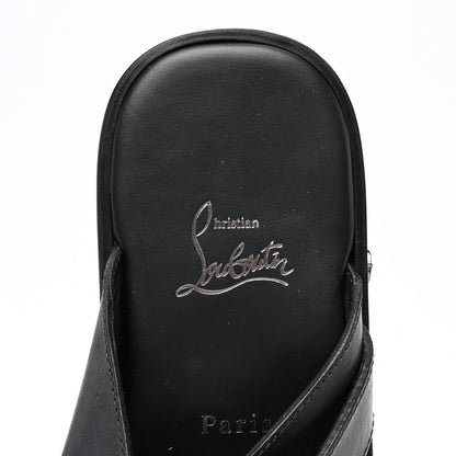 Christian Louboutin Calf Mens Sinouhe Flat Slide Sandals 41 Black 7 of 7