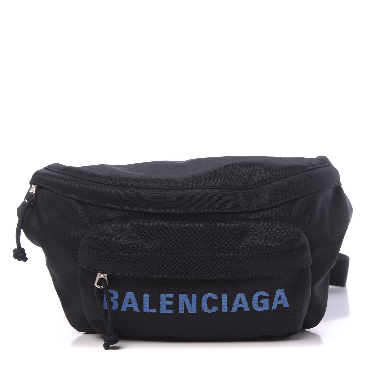 Recycled Sport Nylon Logo Embroidered Wheel Beltpack Black Blue