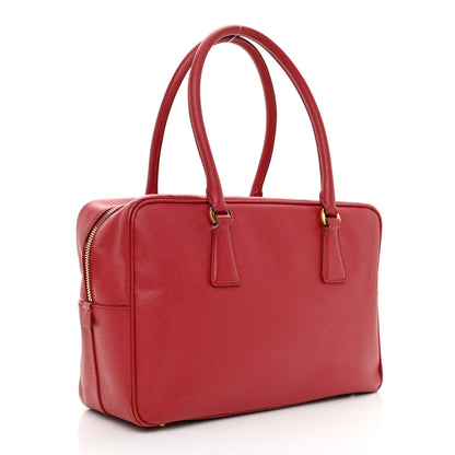 Prada Saffiano Lux Bowler Fuoco 3 of 17