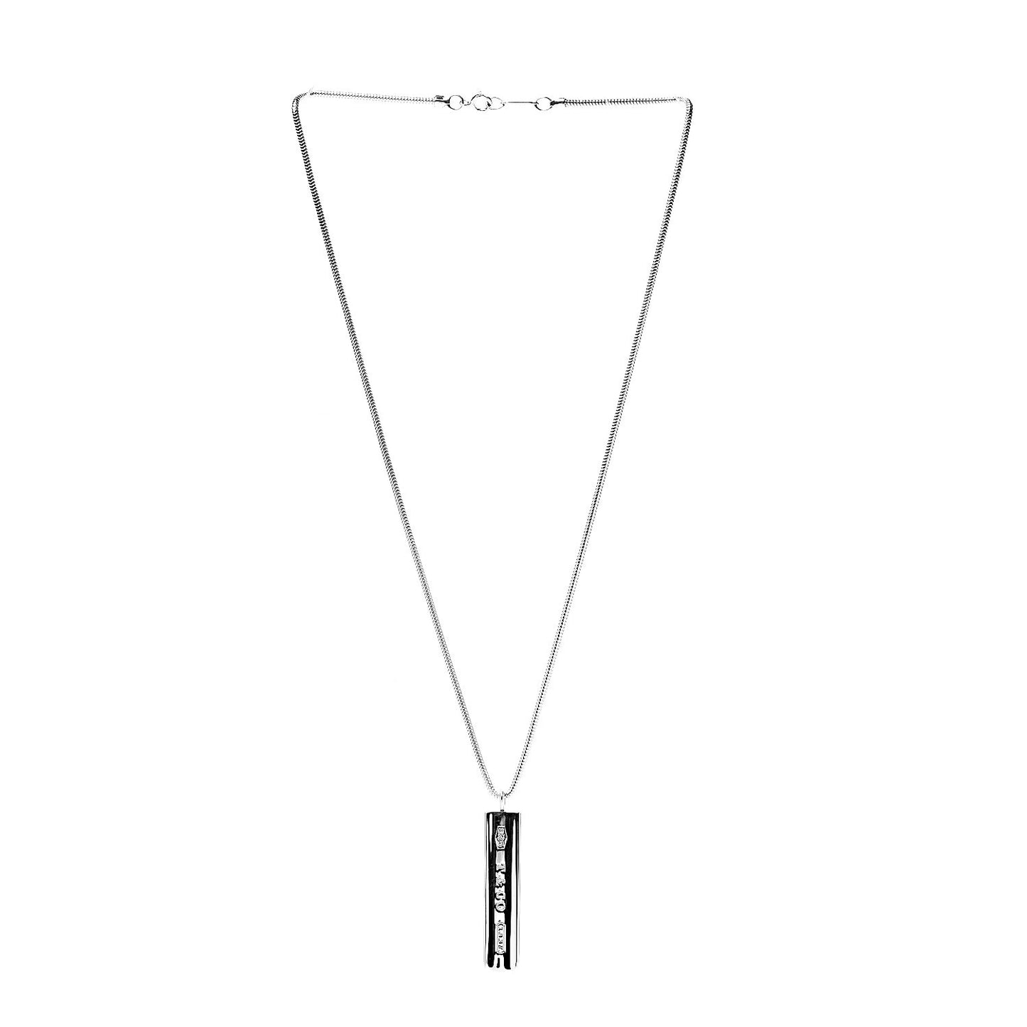 Sterling Silver 1837 Bar Pendant Necklace
