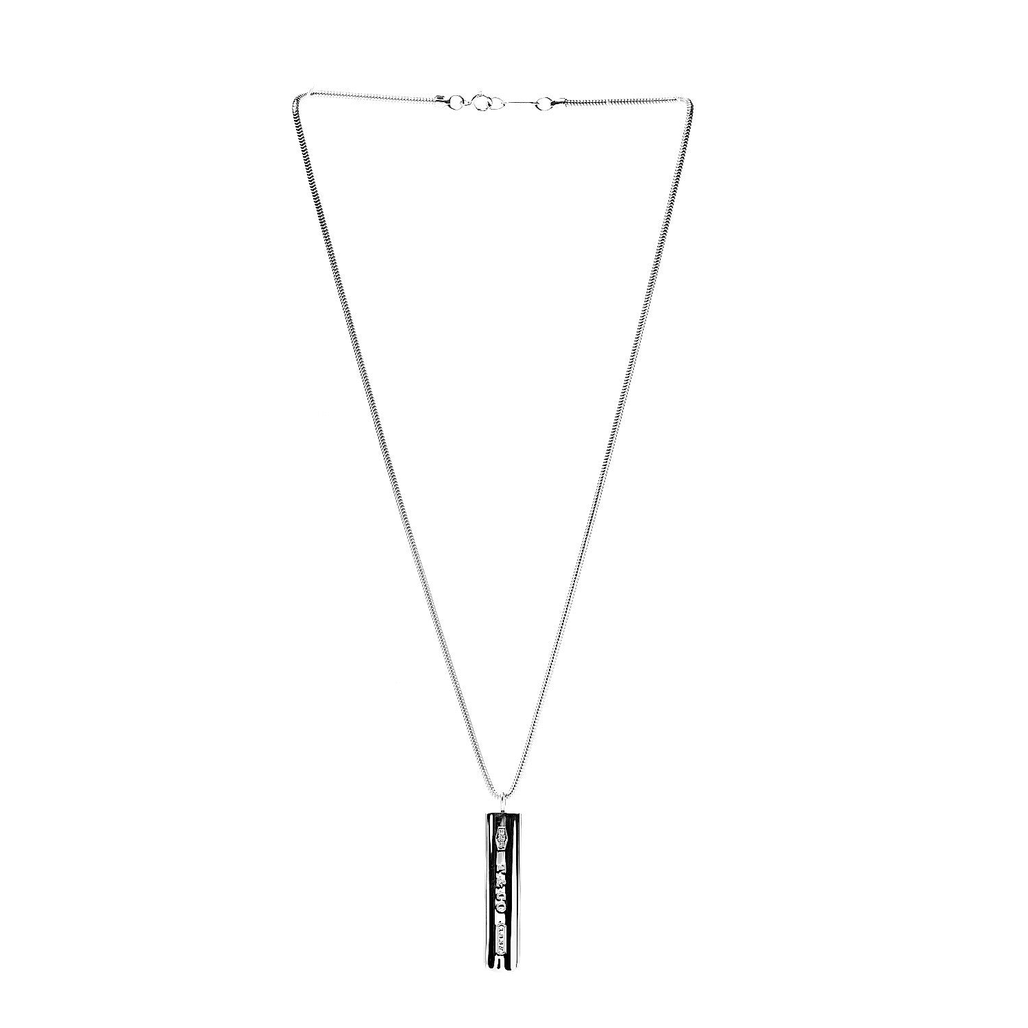 Tiffany Sterling Silver 1837 Bar Pendant Necklace 2 of 5