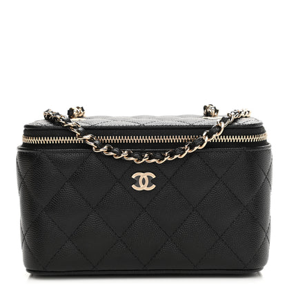 Chanel Caviar Quilted Small Vanity Case With Chain Black 1 of 21