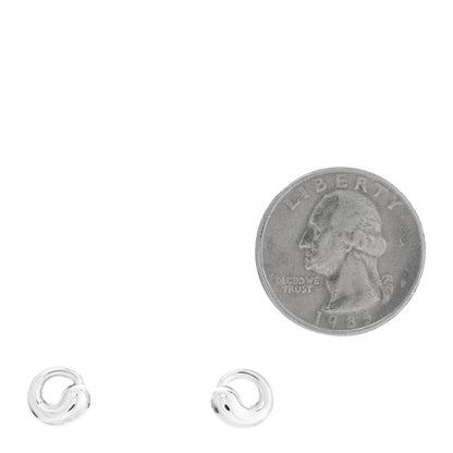Tiffany Sterling Silver 9mm Elsa Peretti Eternal Circle Earrings 2 of 4