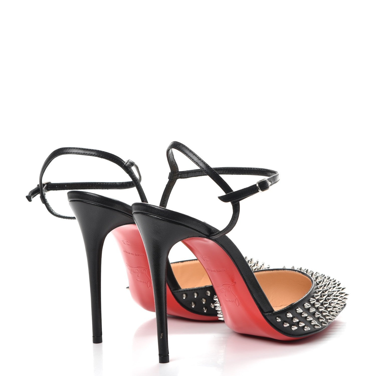 Christian Louboutin Kid Baila Spike 100 Pumps 36 Black 4 of 8