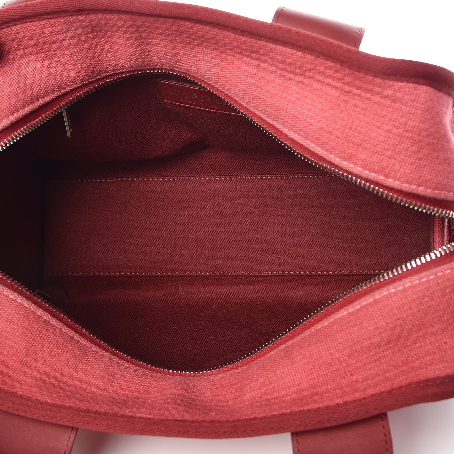 Canvas Deauville Small Bowling Bag Dark Pink