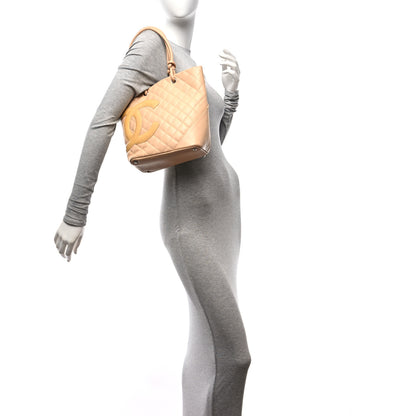 Chanel Calfskin Quilted Medium Cambon Tote Beige 2 of 13