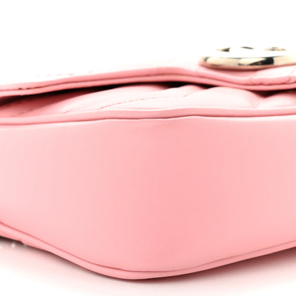 Gucci Calfskin Matelasse Super Mini GG Marmont Shoulder Bag Wild Rose 9 of 11