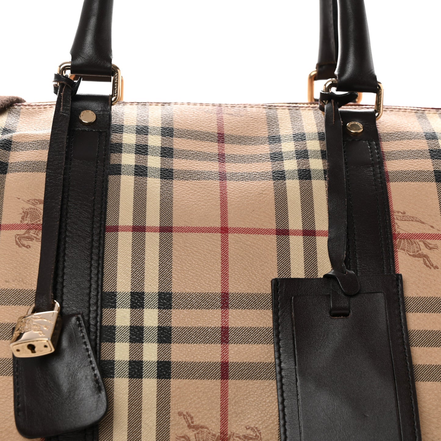Haymarket Check Duffle Bag Dark Brown