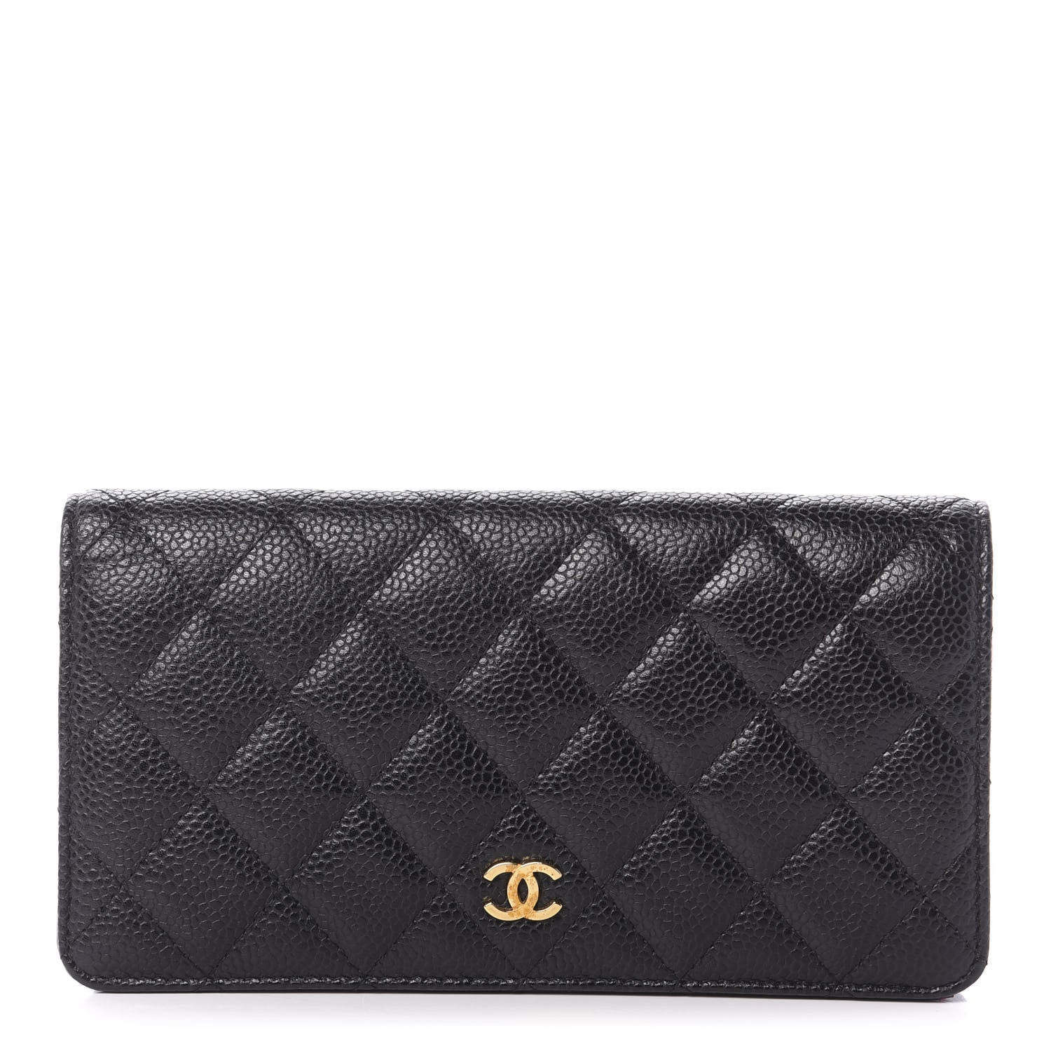 Chanel Caviar Quilted Yen Wallet Black 1 of 10