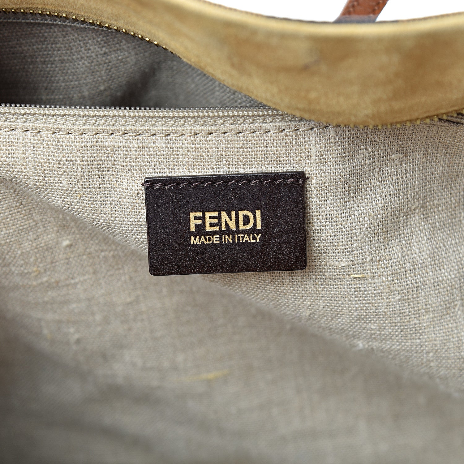 Fendi Pequin Cuoio Vegetale Medium Roll Tote Tobacco Cuoio Miele 5 of 21