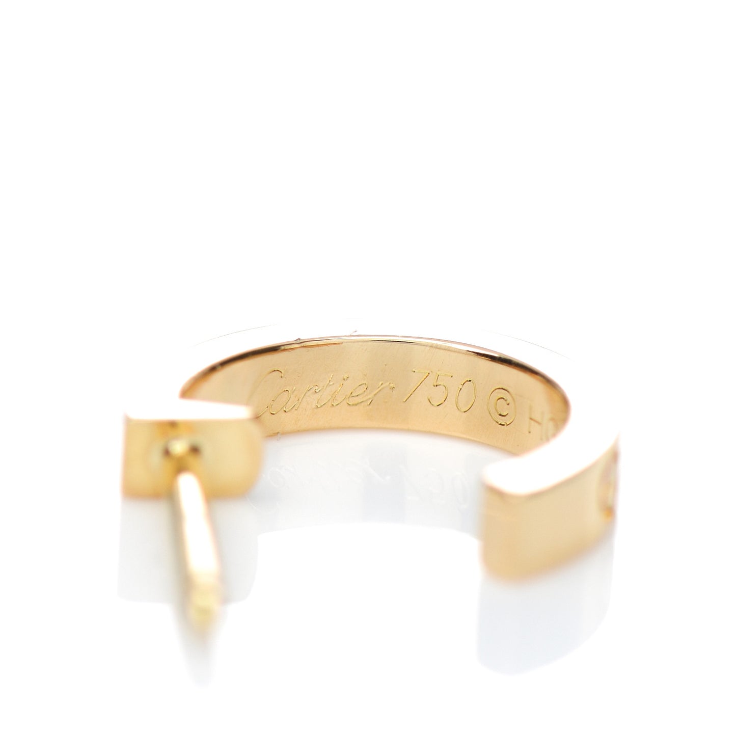 18K Yellow Gold Small LOVE Hoop Earrings