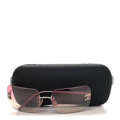 Chanel Metal Crystal CC Logo Sunglasses 4017-D Pink 7 of 7