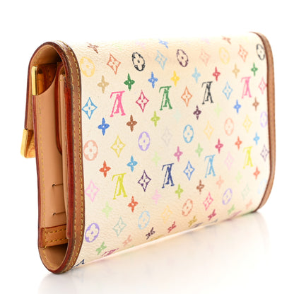 Louis Vuitton Monogram Multicolor Porte Tresor International Wallet White 3 of 15