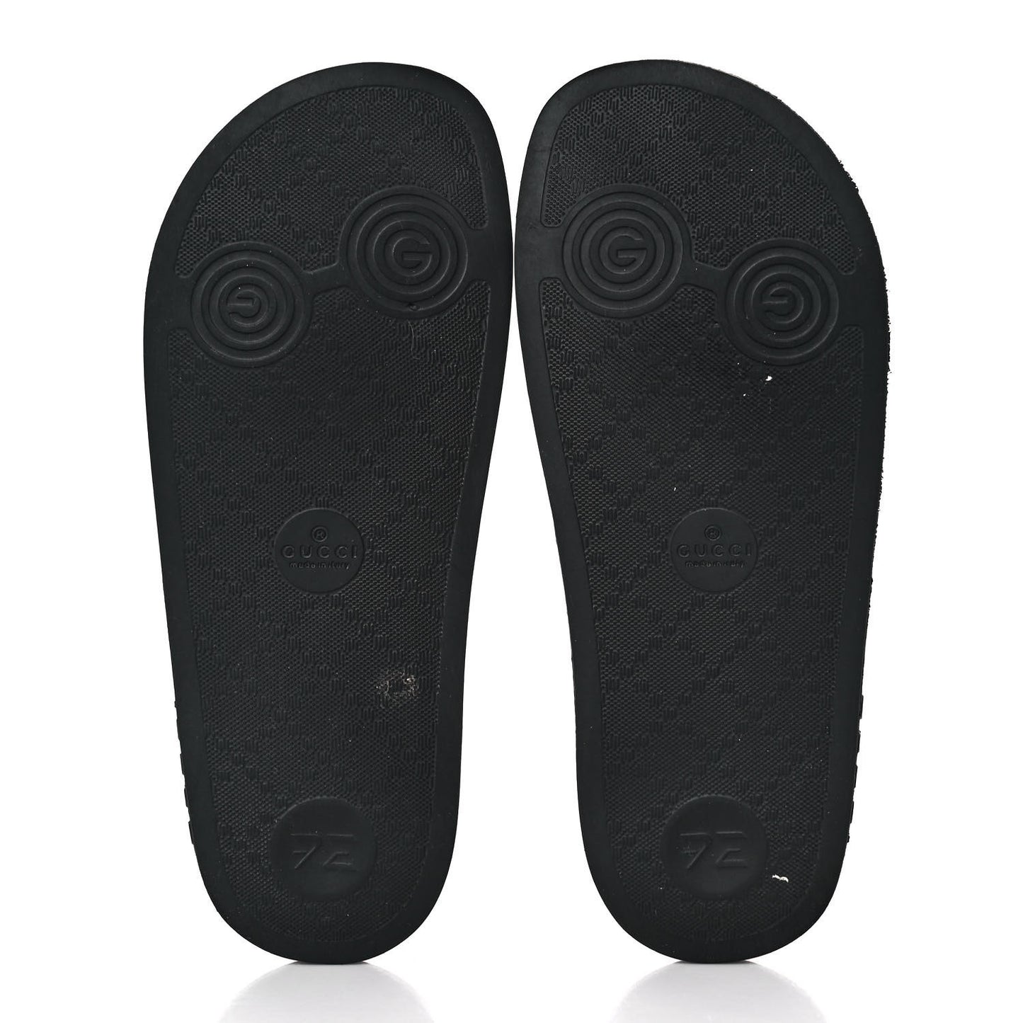 Rubber Womens Logo Slide Sandals 36 Black