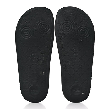 Gucci Rubber Womens Logo Slide Sandals 36 Black 5 of 8