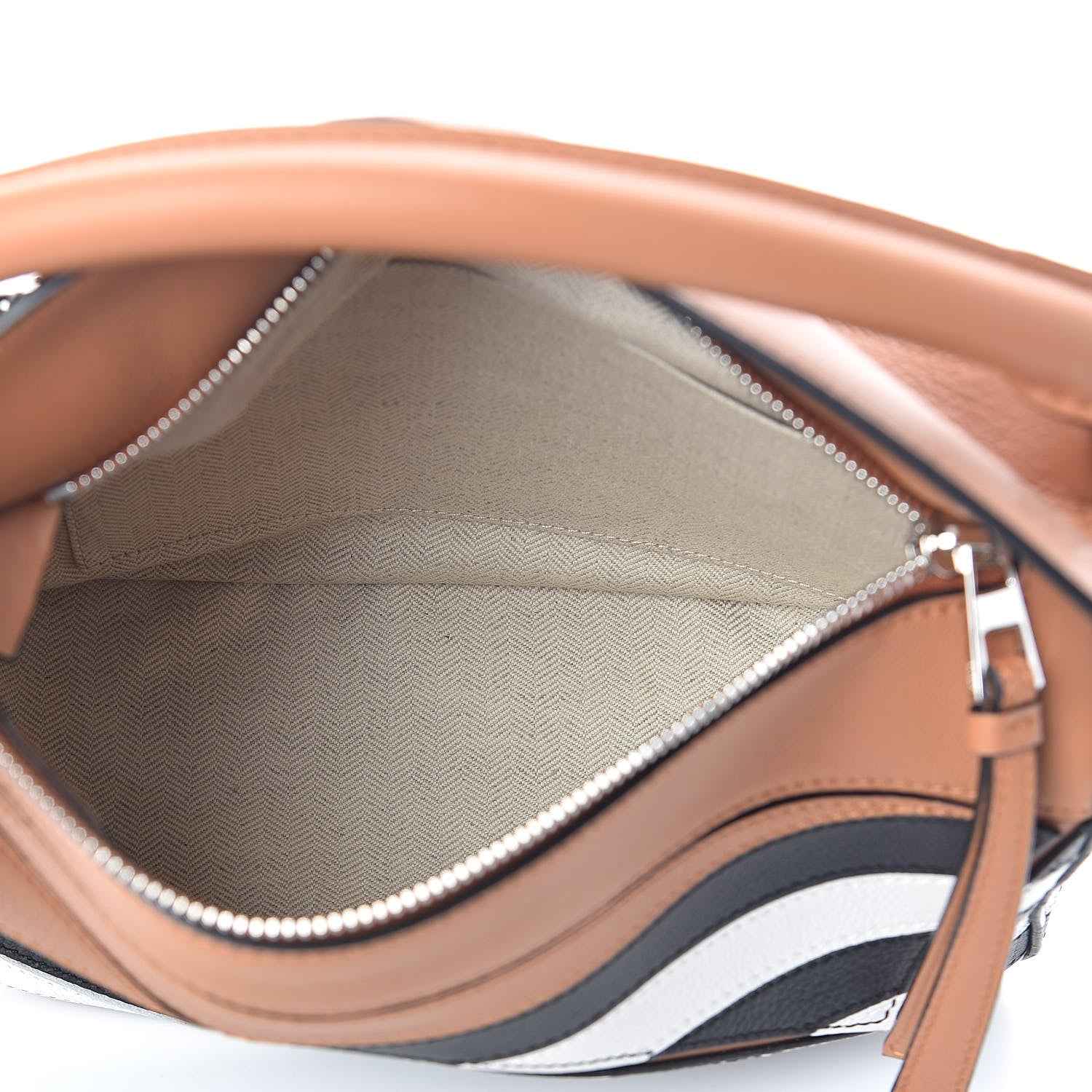 Loewe Calfskin Marine Stripe Small Puzzle Bag Tan 5 of 9
