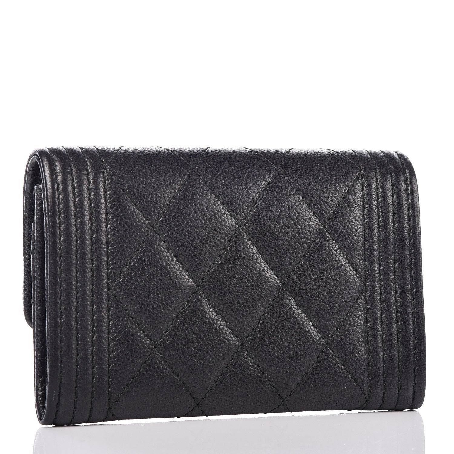 Chanel Caviar Quilted Boy Flap Card Holder So Black 3 of 11