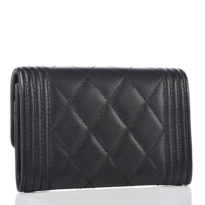 Chanel Caviar Quilted Boy Flap Card Holder So Black 3 of 11