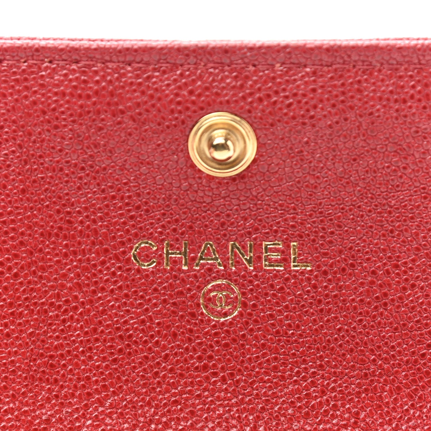 Chanel Caviar Quilted Boy Flap Card Holder Wallet Red 6 of 10