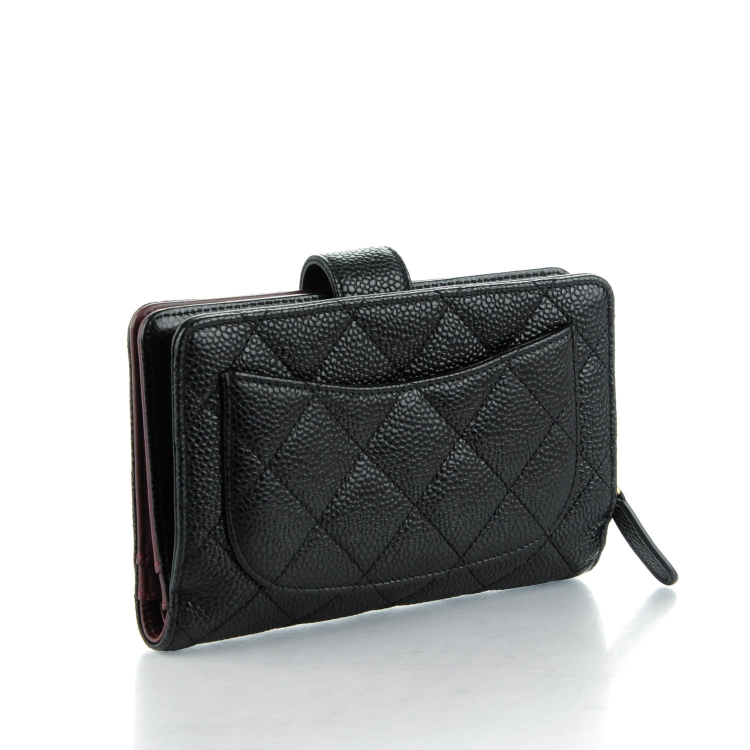 Chanel Caviar Quilted Zipped Pocket Wallet Black 3 of 8