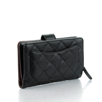 Chanel Caviar Quilted Zipped Pocket Wallet Black 3 of 8