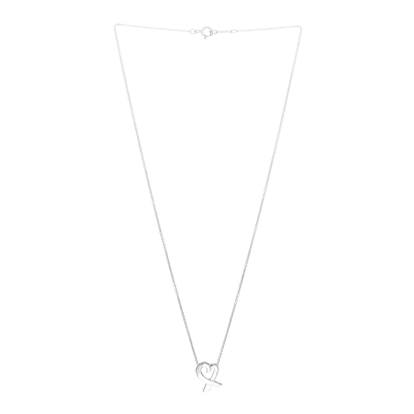 Sterling Silver Small Paloma Picasso Loving Heart Pendant Necklace