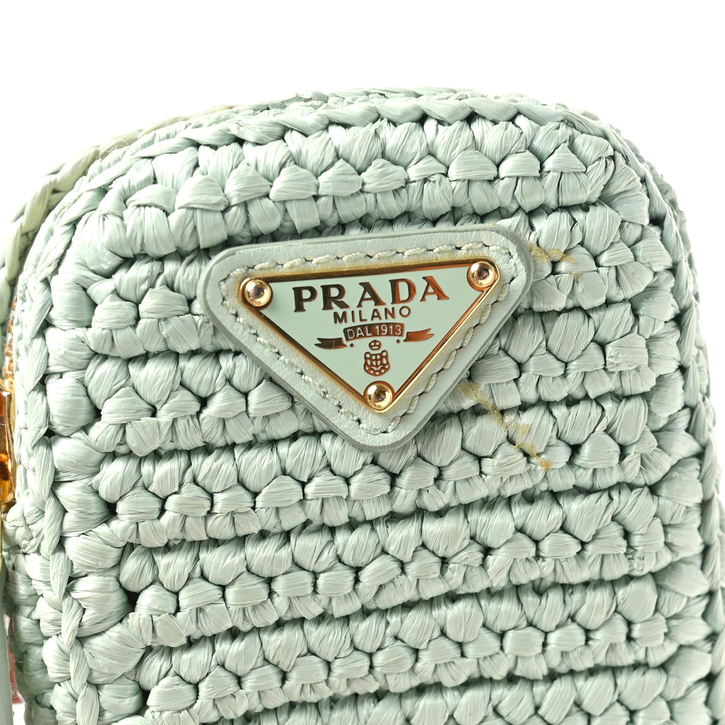 Yarn Raffia Effect Crochet Re-Edition 2005 Shoulder Bag Acqua