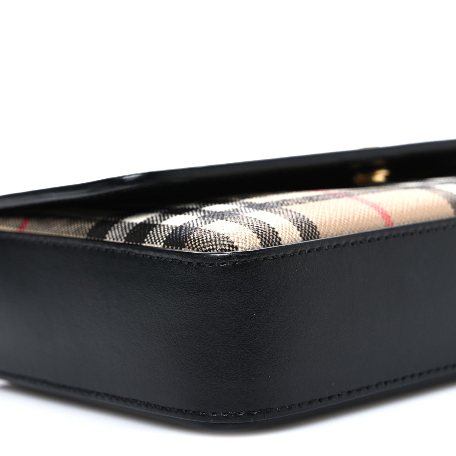 Burberry Calfskin Vintage Check New Hampshire Bag Black 10 of 11