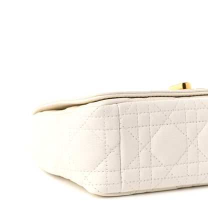 Christian Dior Calfskin Cannage Small Caro Bag Ivory 8 of 10