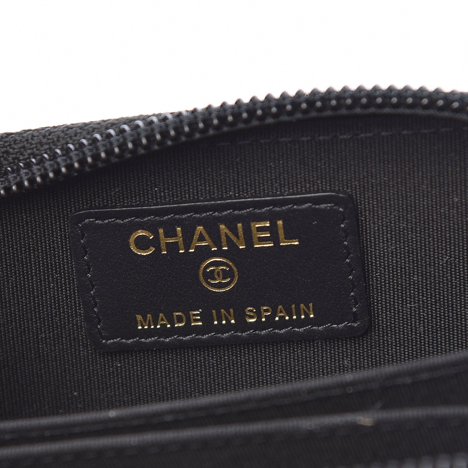 Chanel Calfskin Quilted Zip Around Boy Coin Purse Wallet Black 6 of 8