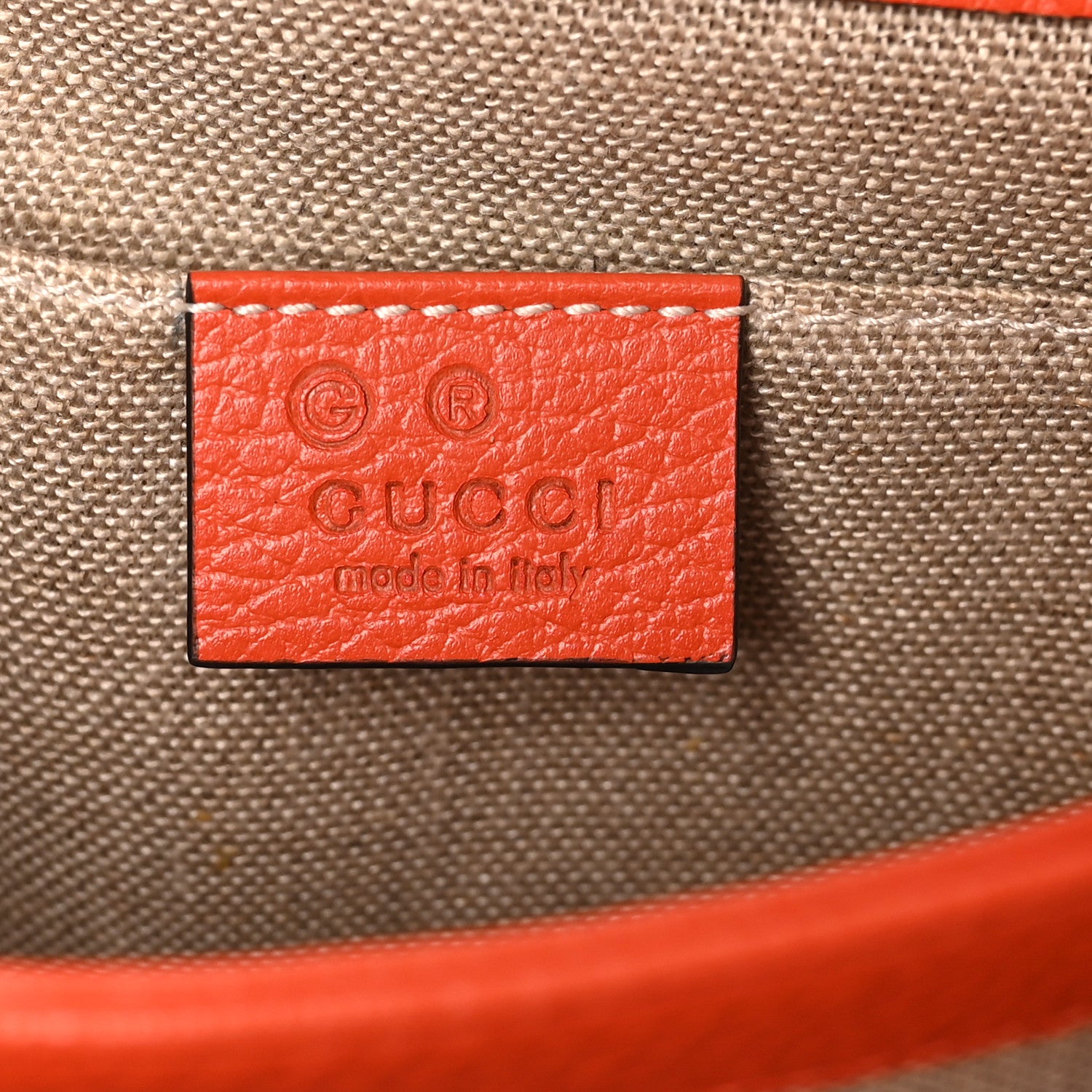 Gucci Dollar Calfskin Small Interlocking G Shoulder Bag Sun Orange 6 of 10