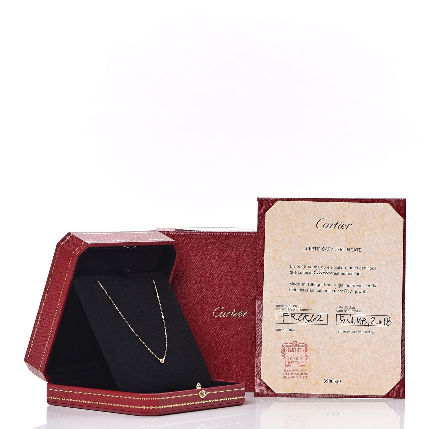 18K Yellow Gold Diamond XS D'Amour Pendant Necklace