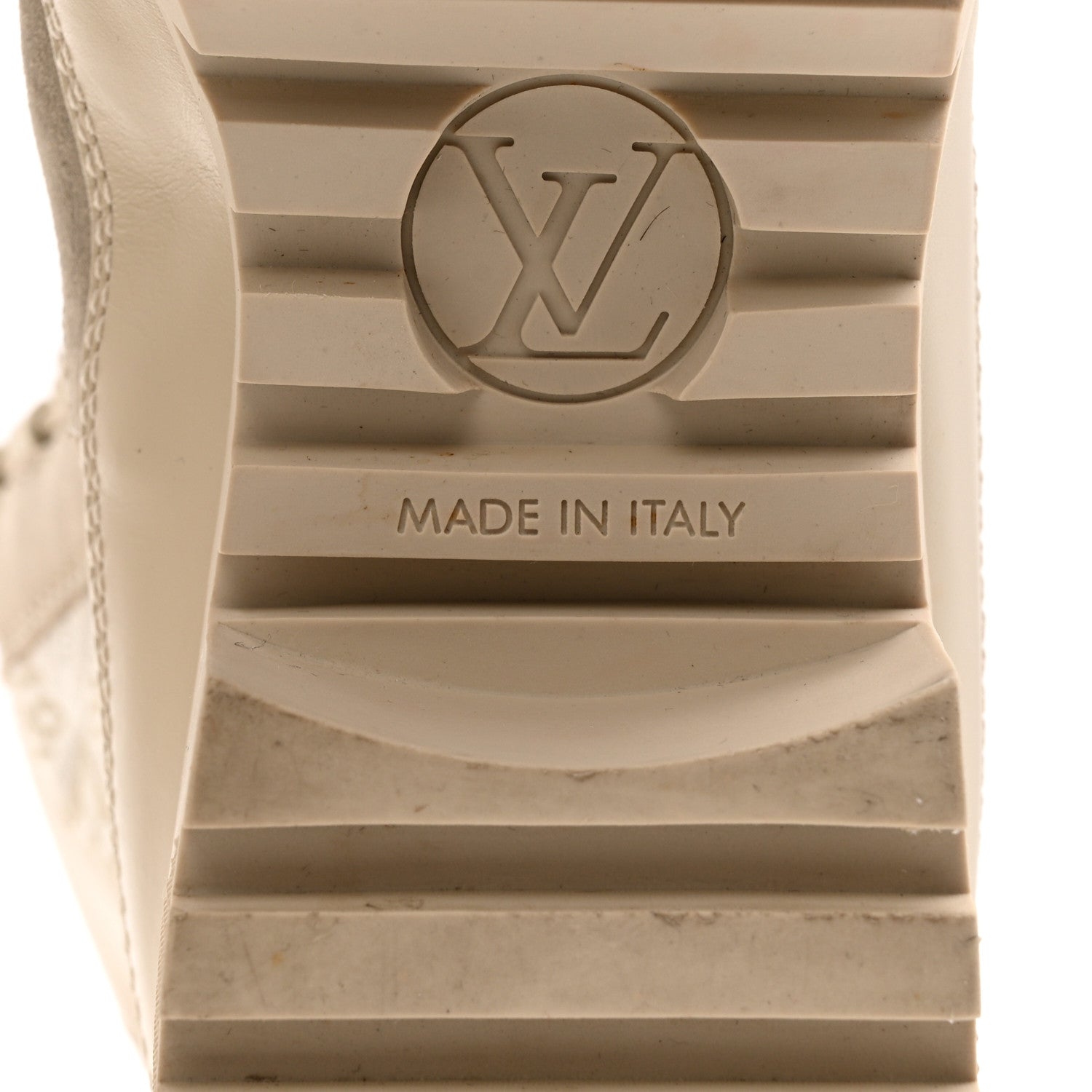 Louis Vuitton Suede Calfskin Jacquard Since 1854 Laureate Platform Desert Boots 37.5 Beige 8 of 15