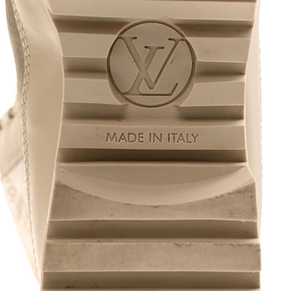 Louis Vuitton Suede Calfskin Jacquard Since 1854 Laureate Platform Desert Boots 37.5 Beige 8 of 15
