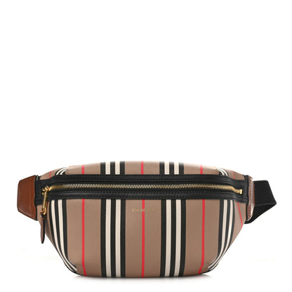 Burberry E-Canvas Icon Stripe Sonny Bum Bag Archive Beige 1 of 8