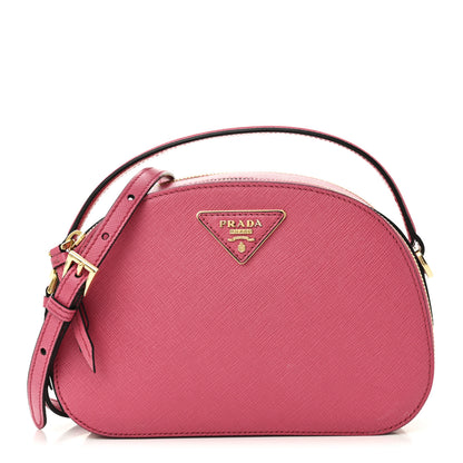Prada Saffiano Lux Odette Crossbody Magenta 1 of 10