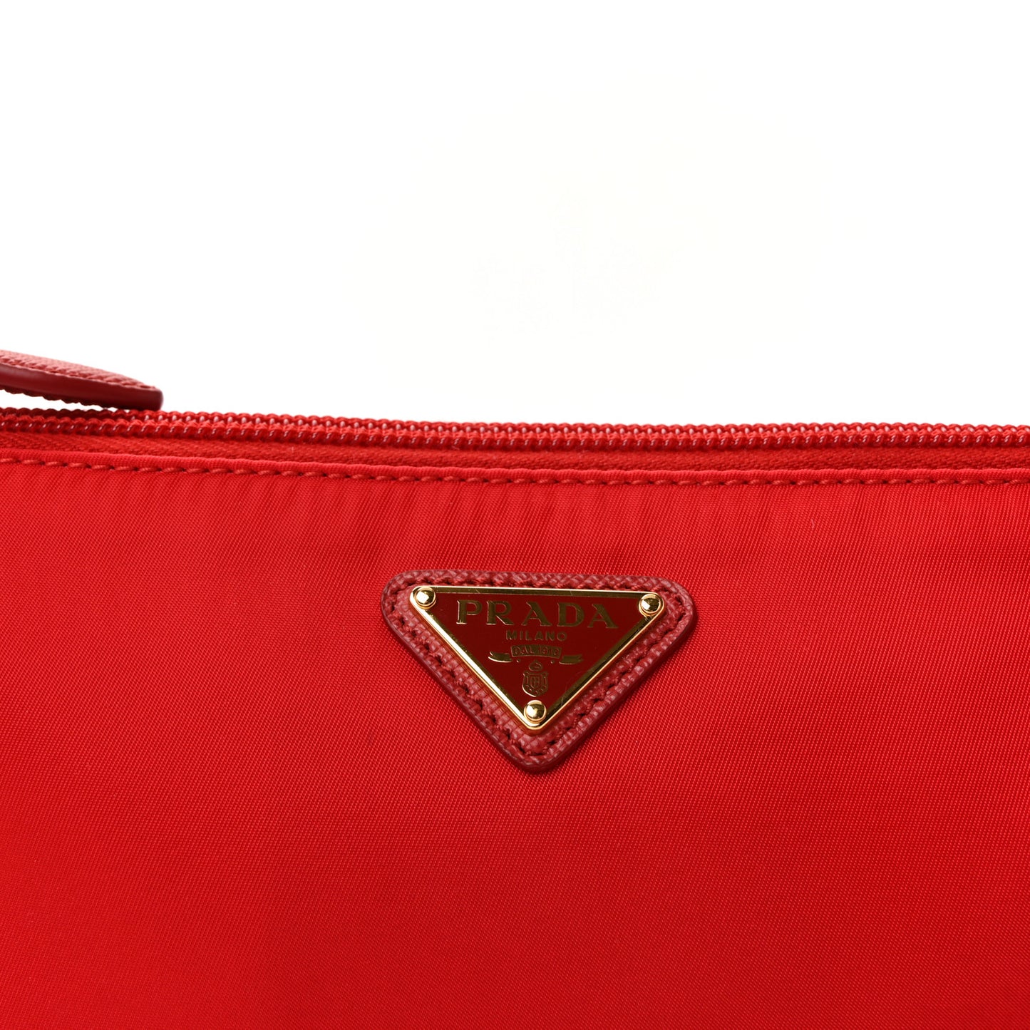 Re-Nylon Vela Saffiano Mini Pochette Bag Rosso