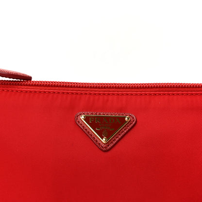 Prada Re-Nylon Vela Saffiano Mini Pochette Bag Rosso 7 of 9
